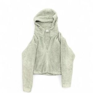 Light green  Victoria's Secret PINK fleece zip up hoodie WOMEN SIZE XS